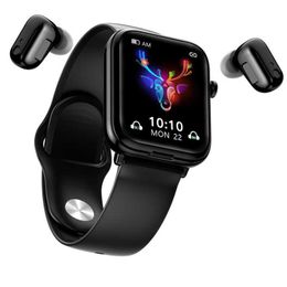 X8S Smart polsbandje Call Watch 2-in-1 Bluetooth TWS oortelefoons x7 hartslag en bloeddrukstroomfit