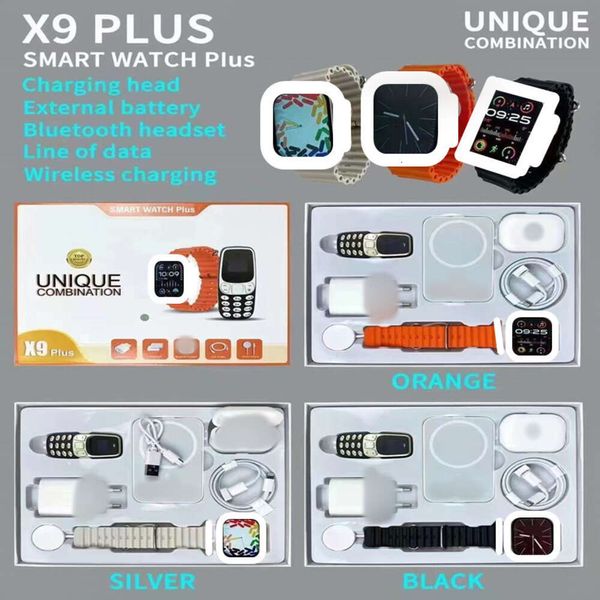 X9 Plus SmartWatch Button Mobile Bluetooth Eleweless Wireless Power Bank Pild Charger Gift