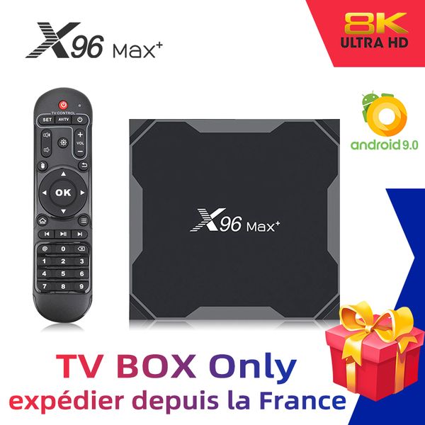 X96 Max Plus HD Smart TV BOX Amlogic S905X3 Quad-core 4G 32GB 64GB H.265 2.4G5Ghz Dual Wifi 1080P BT 4.1 8K 1080P Reproductor multimedia Android 9.0 Set Top Boxes