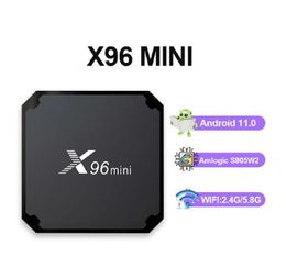 X96 Mini Android 11 Nieuwe versie Smart TV BOX X96mini Amlogic S905W2 Quad Core ondersteuning 2.4G 5.0 WIFI Media Player Set-Top Box