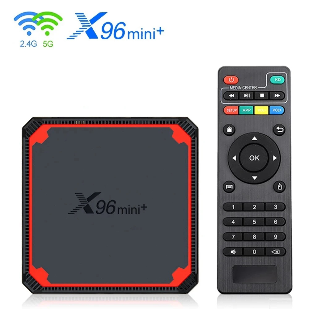 X96 Mini Plus Smart TV Box Android 9.0 AMLOGIC S905W4 Quad Core 3D 4K Media Player 2.4G 5G WIFI Zestaw Google Top Box 2GB 16 GB
