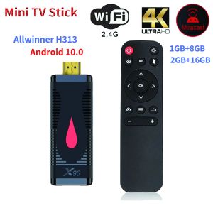 X96 S400 Fire TV Stick Smart TV Box Android 10 Allwinner H313 2.4G WiFi 4k 60fps Mini TV Dongle Récepteur Google 3D Player média