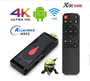 X96 S400 TV Stick Allwinner H313 Quad Core Android 10.0 2.4G Wifi 1G 8B 2GB 16GB 4K lecteur intelligent MINI Dongle décodeur X96S