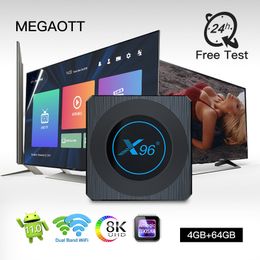 X96 X4 Android 11.0 TV Box Amlogic S905X4 RGB Licht 4GB RAM 64GB ROM 2,45 GHz Double WiFi Bt4.1 8K Video YouTube Media Box