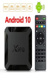 X96Q Android 100 Boîtes de télévision Allwinner H313 2GB16 Go Prise en charge 24g WiFi PK TX3 H96 MAX7963510