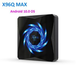 X96Q Max Smart TV Box Android 10.0 4GB 32GB Allwinner H616 2.4G/5.0G WiFi BT5.0 Media Player Set Topbox
