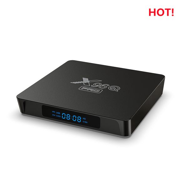 X96Q Pro Allwinner H313 Android 10 TV Box 1G8G 2G16G 2.4G Wifi Smat TVBox Android10.0 4K décodeurs avec affichage LED