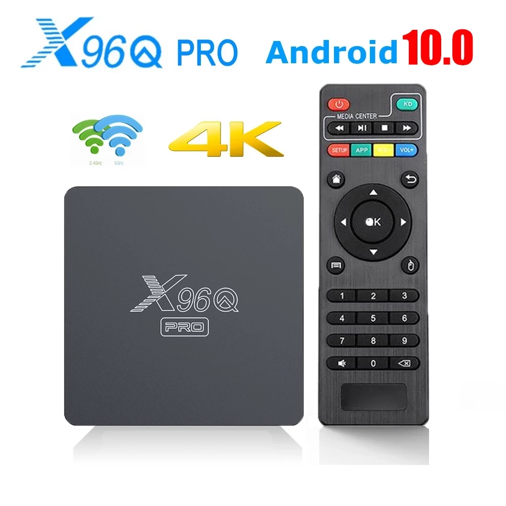 X96Q Pro Smart Tv Kutusu Android 10 Allwinner H313 Dört Çekirdek 2GB RAM 16GB ROM WIFI 4K TVBox Set Üst Kutu Medya Oyuncusu