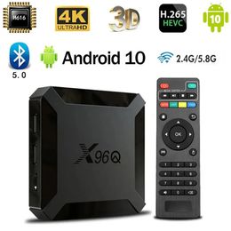 X96Q Smart TV Box Iptv Android 100 Bluetooth 50 Allwinner H616 Quad Core 4G 5G double WiF HD 4K 3D H 265 2GB 64GB 240130