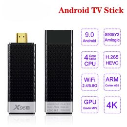 X96S Android 9.0 TV Stick Amlogic S905Y2 Quad Core 4GB RAM 32 GB ROM 2.4/5G WiFi BT4.2 4K SMART Media Player