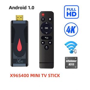 X96S400 TV Stick Android MINI Smart TV Stick 1G 8G 2G 16G Allwinner H313 Quad Core Prise en charge WIFI Langue multilatérale Android 10.0