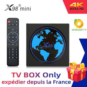 X98 Mini TV Box Android 11.0 AMLOGIC S905W2 Quad-core 4G 32 Go 64 Go x98mini Prise en charge AV1 2,4G5GHz Dual WiFi BT 4K HD Media Player Smart TV Set Boxes 2022 PK X96 Max Plus