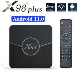 X98 Plus Android 11.0 TV Box Smart 4 Go de RAM 32 Go Amlogic S905W2 2.4G/5G Wifi 4K 60fps Décodeur