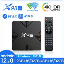 X98H Allwinner H618 Quad Core Set Top Box Smart TV Android 2G 16G 4G 32G Android 12 Ondersteuning WIFI BT