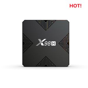 X98H Smart TV Box Android 12 ATV OS met BT STEM AFSTANDSBEDIENING Allwinner H618 Quad Core A53 Ondersteuning 4K Wifi6 Set Top Box dual wiif 4gb 32gb