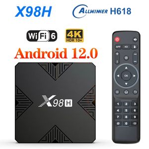 X98H Smart TV Box Android 12 Allwinner H618 Quad Core Cortex A53 Soporte 4K Wifi6 Set-top box