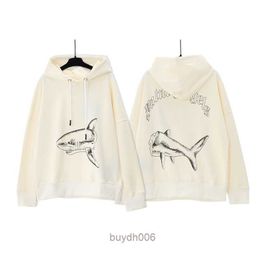 X9ne 2024 Sweat à capuche de mode Designer Marque Palmangelsweater Sweat-shirt pour hommes et femmes Broken Tail Shark Print Pa Trendy High Street Casual Loose Hoody et