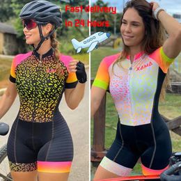 XAMA Pro Precio bajo Profesión para mujer Traje de triatlón Ropa Ciclismo Skinsuits Coupa De Ciclismo Mamelucos Mono 20D Kits 240116