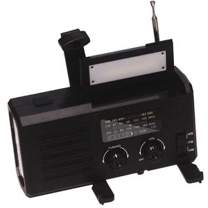 XANES 4000mAh Générateur Portable Solaire Main Manuel Multifonctionnel Radio COB Lumière pour la Prévention des Catastrophes d'Urgence en Plein Air - Prise US Bleu