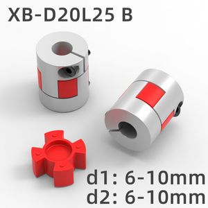 XB D20L25 B Deux mâchoires Coupleur Coupleur en aluminium Plum Flexible Arbre de couplage Connecteur de moteur CNC Contacles flexibles 3/3,17 / 4/5/6/6,35 / 8 mm