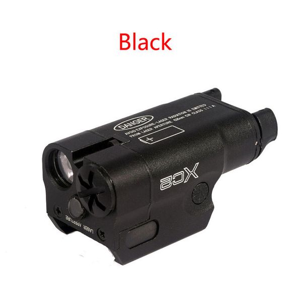 XC2 Laser Light Compact Pistolet Lampe De Poche Avec Red Dot Laser Tactique LED MINI Lumière Blanche 200 Lumens Airsoft Lampe De Poche-Blakc