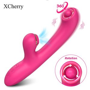 Xcherry Sucking Vibrator pour les femmes clitoris rotation rotation mamelon stimulateur gpot vagin masturbateur féminin jouet sexe 240320