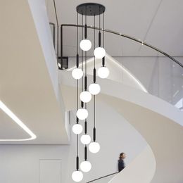 Xcluuhymymodern LED en verre à balle éclairage de lustre pour salle à manger à la maison Hôtel intérieur Décorcor
