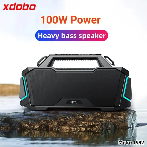 XDOBO Metro 1992 100W Party Portátil Inalámbrico Bluetooth Ser Outdoor IPX6 Subwoofer a prueba de agua Admite conector de micrófono de 65 mm 240126