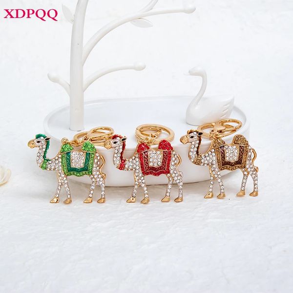XDPQQ personnalité chameau forme porte-clés sac pendentif accessoires cadeau commémoratif alliage strass artisanat 240315