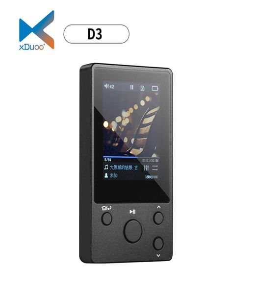 XDUOO D3 Música sin pérdida profesional de alta fidelidad DSD256 Música con soporte de pantalla OLED 4K HD APEFLACALACWAVW1172221