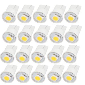  Lámpara indicadora de xenón de iluminación,  instrumento 1SMD LED BA9S T10 5050, luz de puerta blanca de larga duración para tablero de instrumentos para Auto