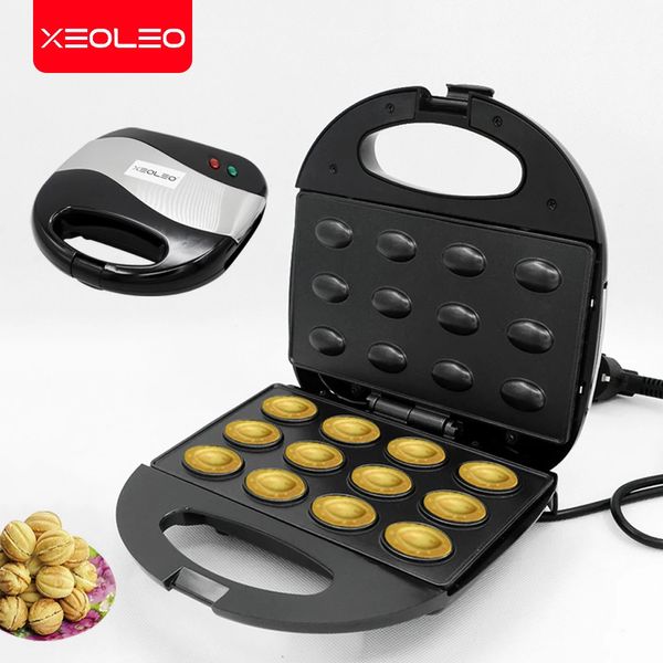 XEOLEO-máquina eléctrica para hacer pan y gofres con nuez, pastelería eléctrica de nogal, donut de arena, minimáquina para hornear desayuno, horno de cocina para el hogar 240109