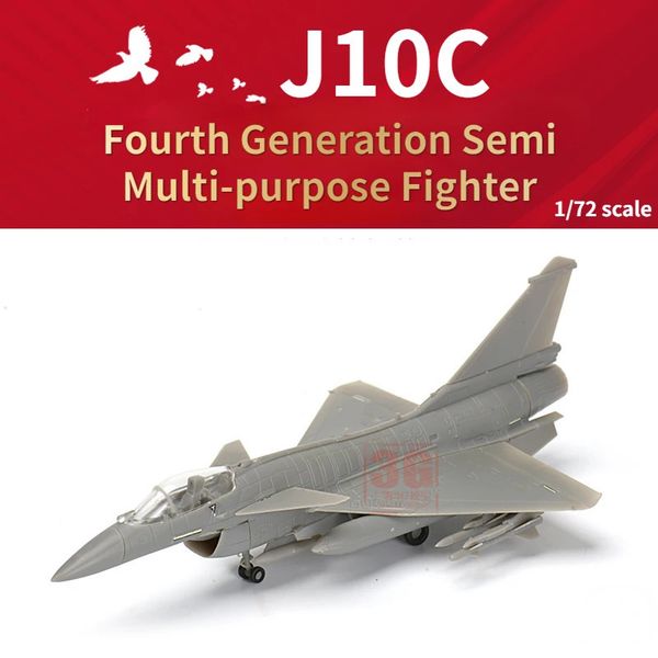 XF-61005 Modelo de avión de montaje rápido sin pegamento 1/72 Caza semimultiusos de cuarta generación J10C Modelo militar Juguetes DIY 240124