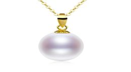 XF800 Collier en or jaune pur 18K Pendant Natural Natural Freshwater Pearl Trendy Party Gift Real AU750 Fine Jewlery for Women D221 22088032576