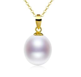 XF800 Collier en or jaune 18k Pure Perte Natural Natural Eater Pearl Trendy Party Gift Real AU750 Fine Jewlery for Women D221 22088346514