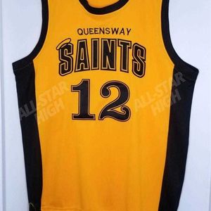 Xflsp #12 Stephen Curry Retro Middle School Basketball Jersey Queensway Custom Throwback Sports Fan Vestuário