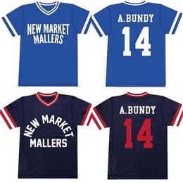 Xflsp # 14 Al Bundy New Market Mallers Jersey 100% Broderie cousue Maillots de baseball vintage Personnalisé N'importe quel nom N'importe quel numéro maillot vintage