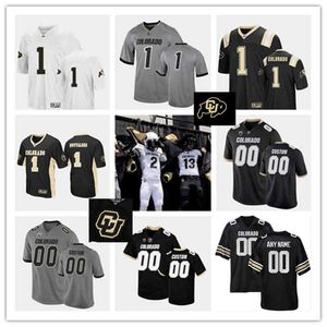 Xflsp 2022 College Custom Colorado Buffaloes Maillot de football cousu 3 Derrion Rakestraw 1 Charcoal Intouchable 54 Terrance Lang Nate Landman 99