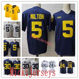 Xflsp 2022 College Custom Michigan Wolverines Maillot de football cousu Benny Friedmane Lano Hill 2 Charles Woodson Jersey 4 Jim Harbaugh 5 Jabrill