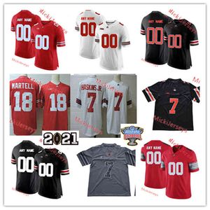 Xflsp 2022 College Custom Ohio State Buckeyes Maillot de football cousu 74 Jamarco Jones 59 Tyquan Lewis 17 Jerome Baker 55 Malik Barrow 54 Billy