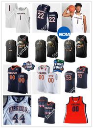 Xflsp 2022 College Custom UVA Virginia Maillot de basket-ball universitaire cousu Hugh Laughlin 54 Ryan Nelson 31 Mike Green 34 Donovan Johnson 90 Jahmeer