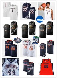 Xflsp 2022 College Custom UVA Virginie Maillot de basket cousu 14 Maillots Antonio Clary 23 Fentrell Cypress II 0 Jelani Woods Javin Burke Jesiah