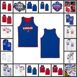 Xflsp 2022 College Final Four 4 KU Kansas Jayhawks Camiseta de baloncesto cosida a medida 21 Joel Em biid 11 Josh Jackson 12 Kelly Oubre Dedric Lawson 11