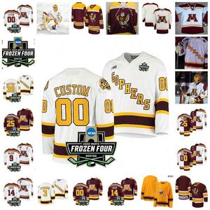 XFLSP 2022 College Frozen Four Championship Minnesota Golden Gophers Hockey Jersey Custom 2 Emily Brown 3 Catie Skaja Audrey Wheatston Madeline