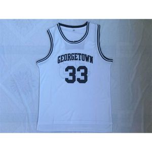 XFLSP 33 Patrick Ewing Georgetown Hoyas College Basketball Jerseys Borduurwerk Gestikte Heren Retro Mens Jerseys