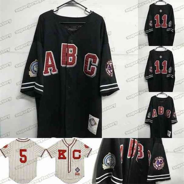 Xflsp Big Boy NLBM Negro Leauge Baseball Jersey Museum Hombres Mujeres Jóvenes S a 3XL Black Crackers Vintage jersey