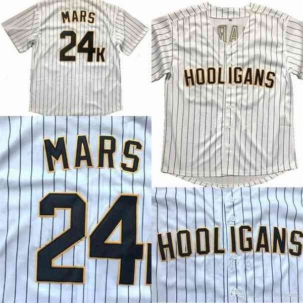 Xflsp Bruno Mars 24K Hooligans Maillot De Baseball Maillots De Baseball Hommes Tous Cousu Maillots De Baseball vintage rare