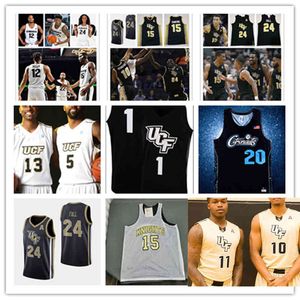 XFLSP College Custom UCF Knights Stitched College Basketball Jersey 15 Aubrey Dawkins 24 Tacko Fall Jerseys 21 C. J. Walker 4 Jamille Reynolds 11