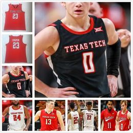 Xflsp Custom 2021 Texas Tech NCAA 23 Jarrett Culver College Basketball Jersey 3 Clarence Nadolny Vladislav Goldin Chris Clarke Kyler Edwards