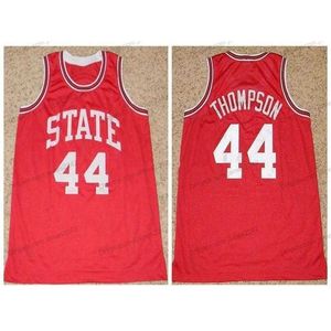 XFLSP Custom David # Thompson College Basketball Jersey Mens All Stitched Red Size 2XS-5XL Nummer en Naam Jerseys Topkwaliteit